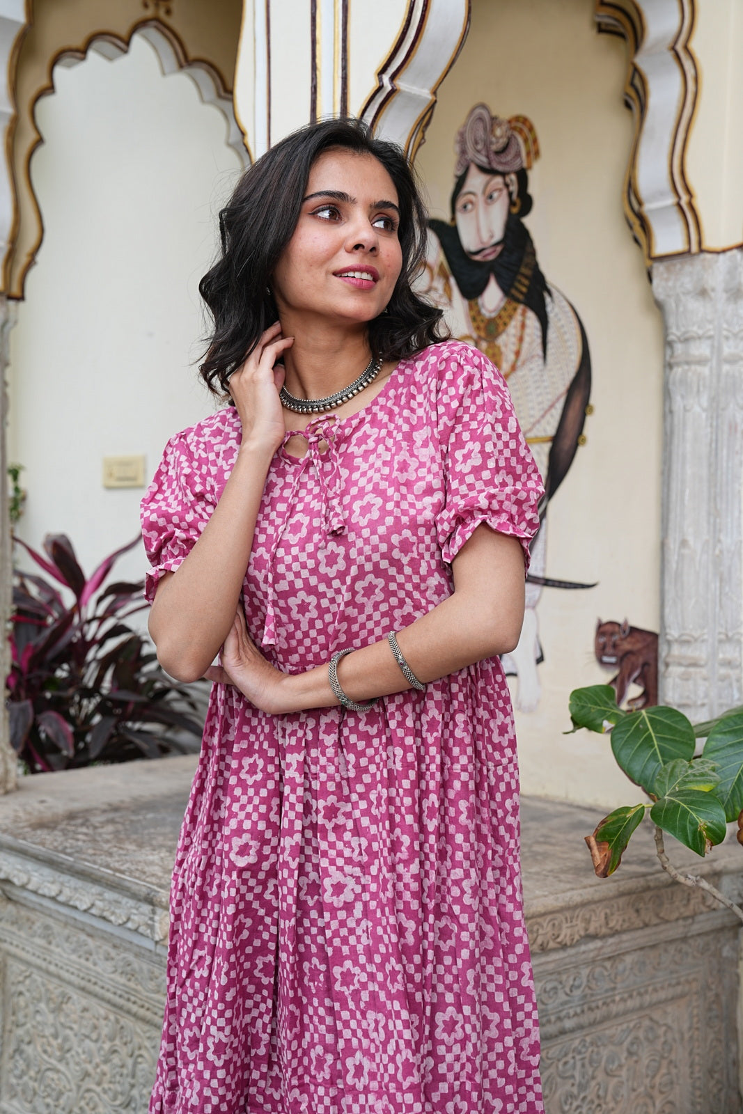 Women's Handblock Bagru Cotton Dress – Stylish & Breathable