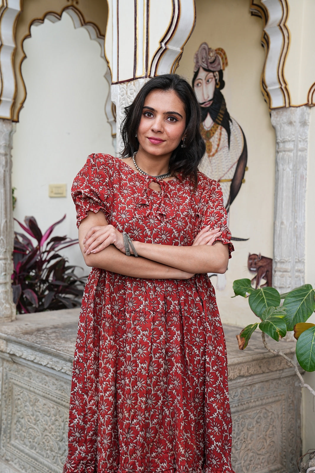 Women's Handblock Bagru Cotton Dress – Stylish & Breathable