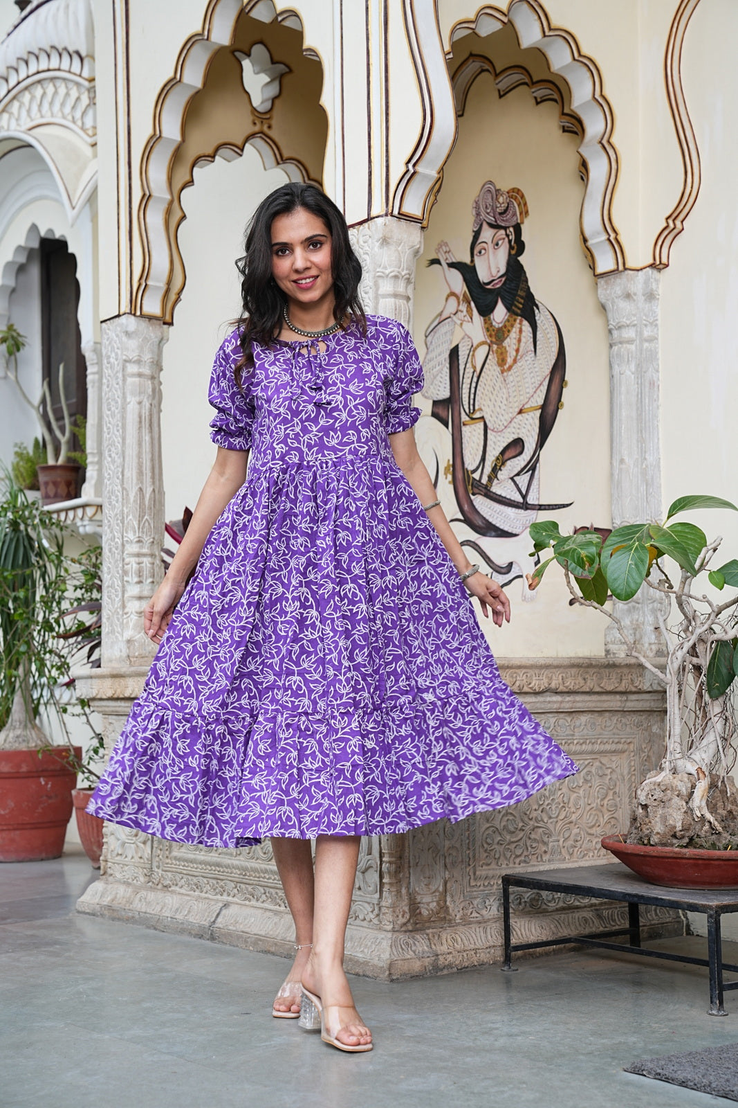 Women's Handblock Bagru Cotton Dress – Stylish & Breathable