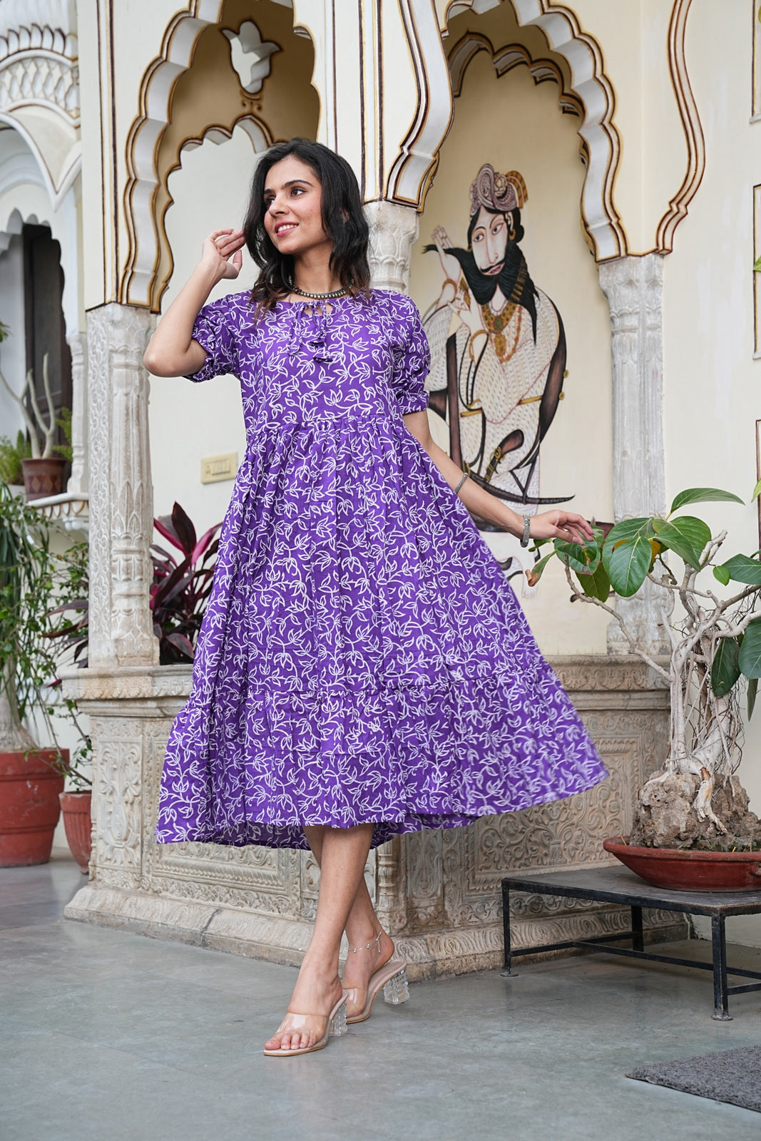 Women's Handblock Bagru Cotton Dress – Stylish & Breathable