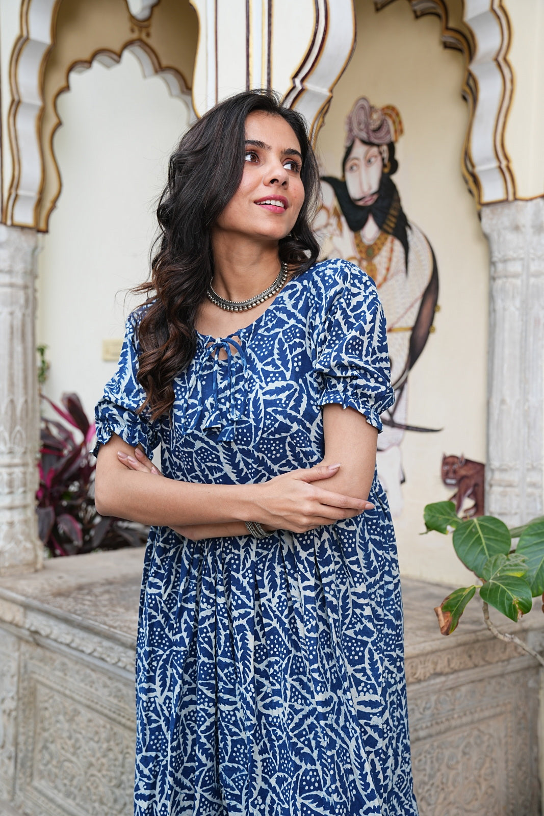 Women's Handblock Bagru Cotton Dress – Stylish & Breathable