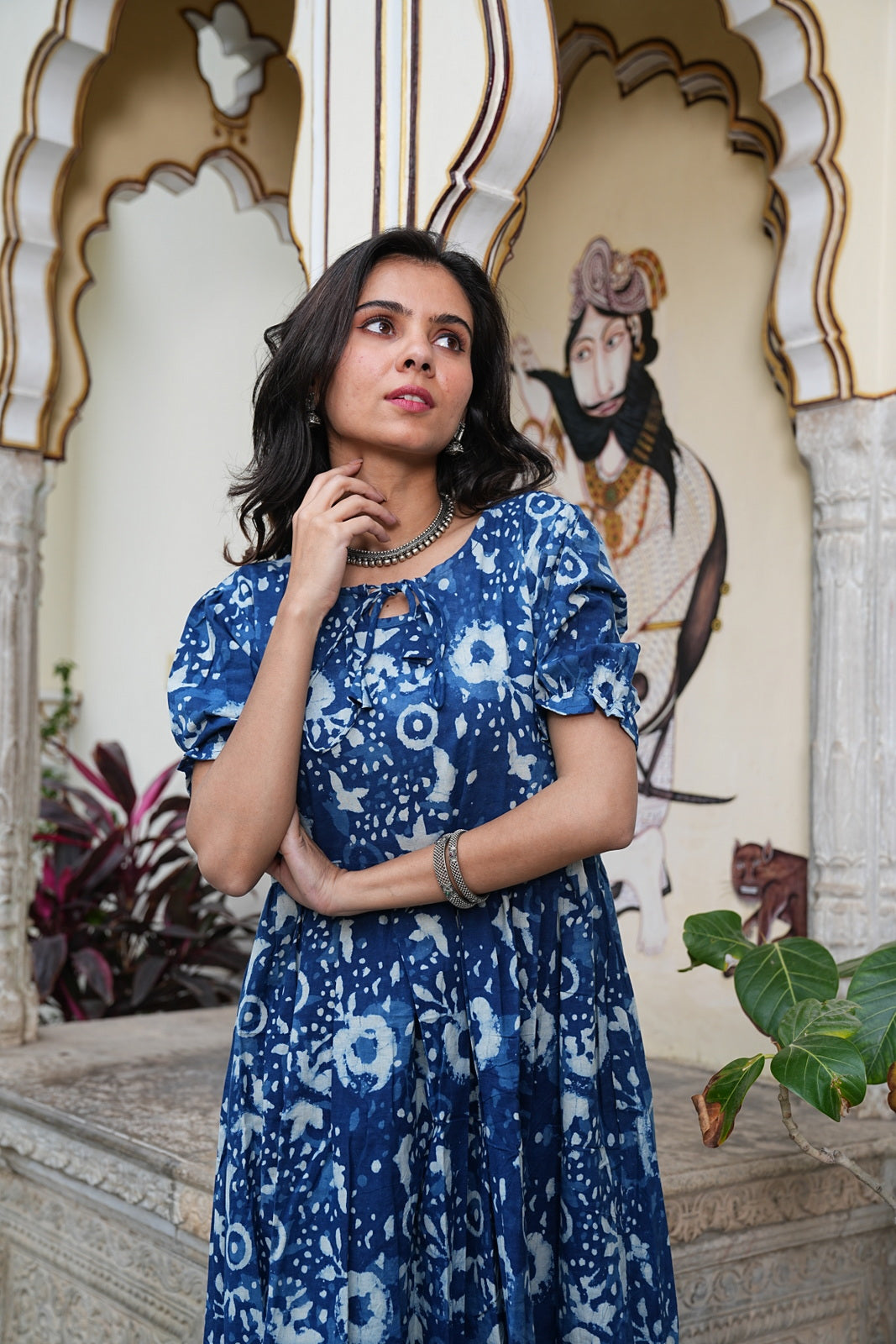 Women's Handblock Bagru Cotton Dress – Stylish & Breathable