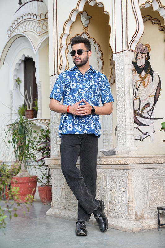 Men’s Pure Cotton Handblock Shirts – Comfortable & Sustainable