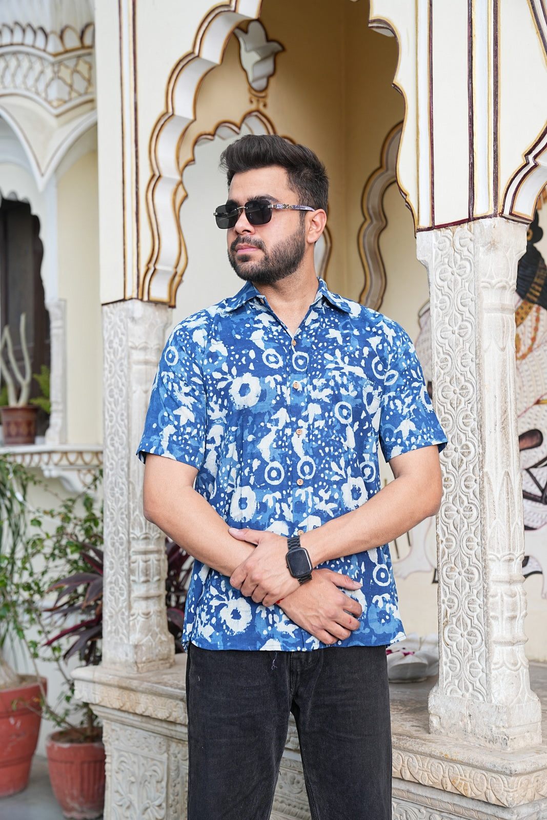 Men’s Pure Cotton Handblock Shirts – Comfortable & Sustainable