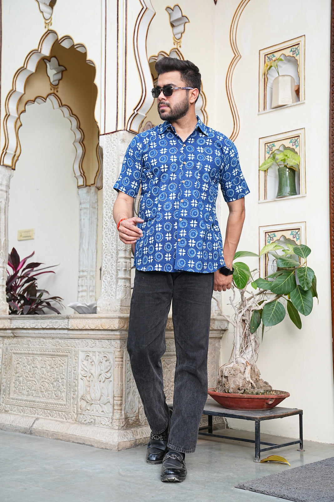 Men’s Pure Cotton Handblock Shirts – Comfortable & Sustainable