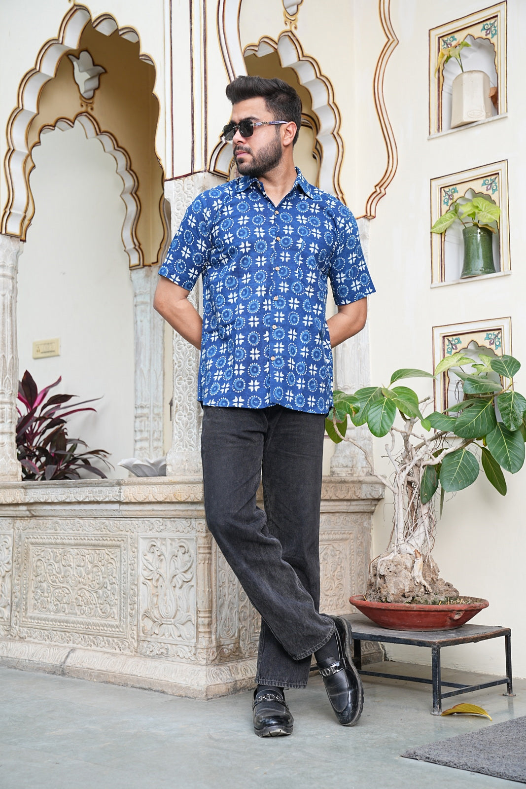 Men’s Pure Cotton Handblock Shirts – Comfortable & Sustainable
