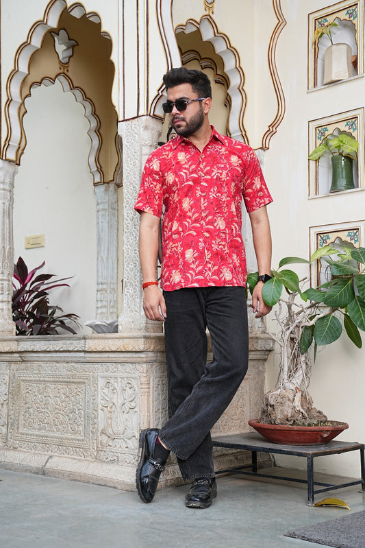 Men’s Pure Cotton Handblock Shirts – Comfortable & Sustainable