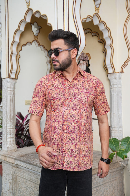 Men’s Pure Cotton Handblock Shirts – Comfortable & Sustainable