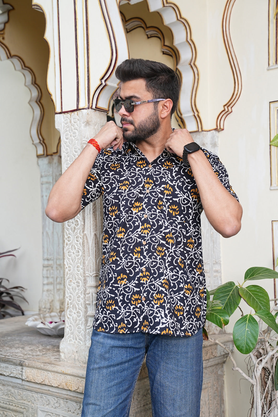 Men’s Pure Cotton Handblock Shirts – Comfortable & Sustainable