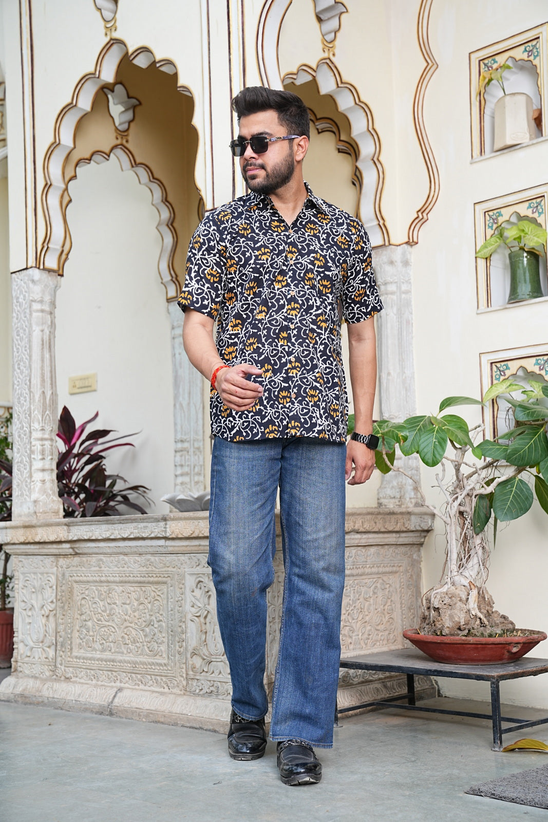 Men’s Pure Cotton Handblock Shirts – Comfortable & Sustainable