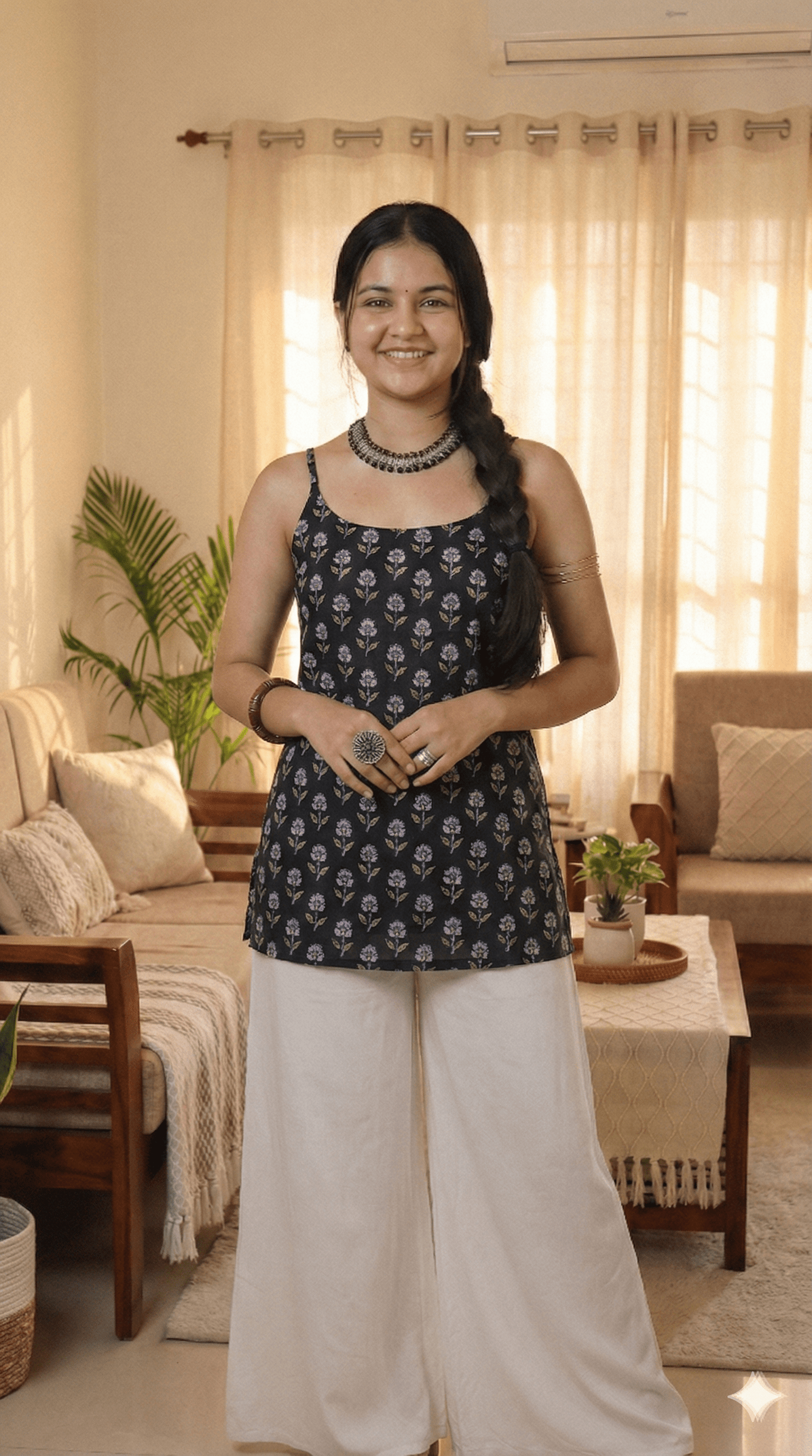 Corset Convertible Handblock Printed Cotton Kurti | House of the Handblock