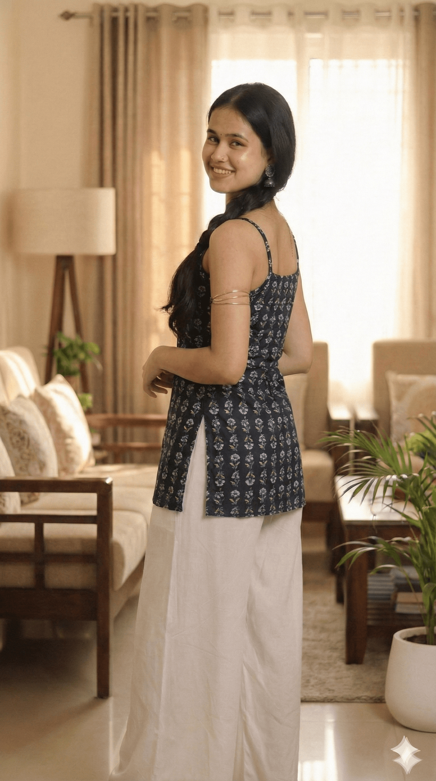 Corset Convertible Handblock Printed Cotton Kurti | House of the Handblock