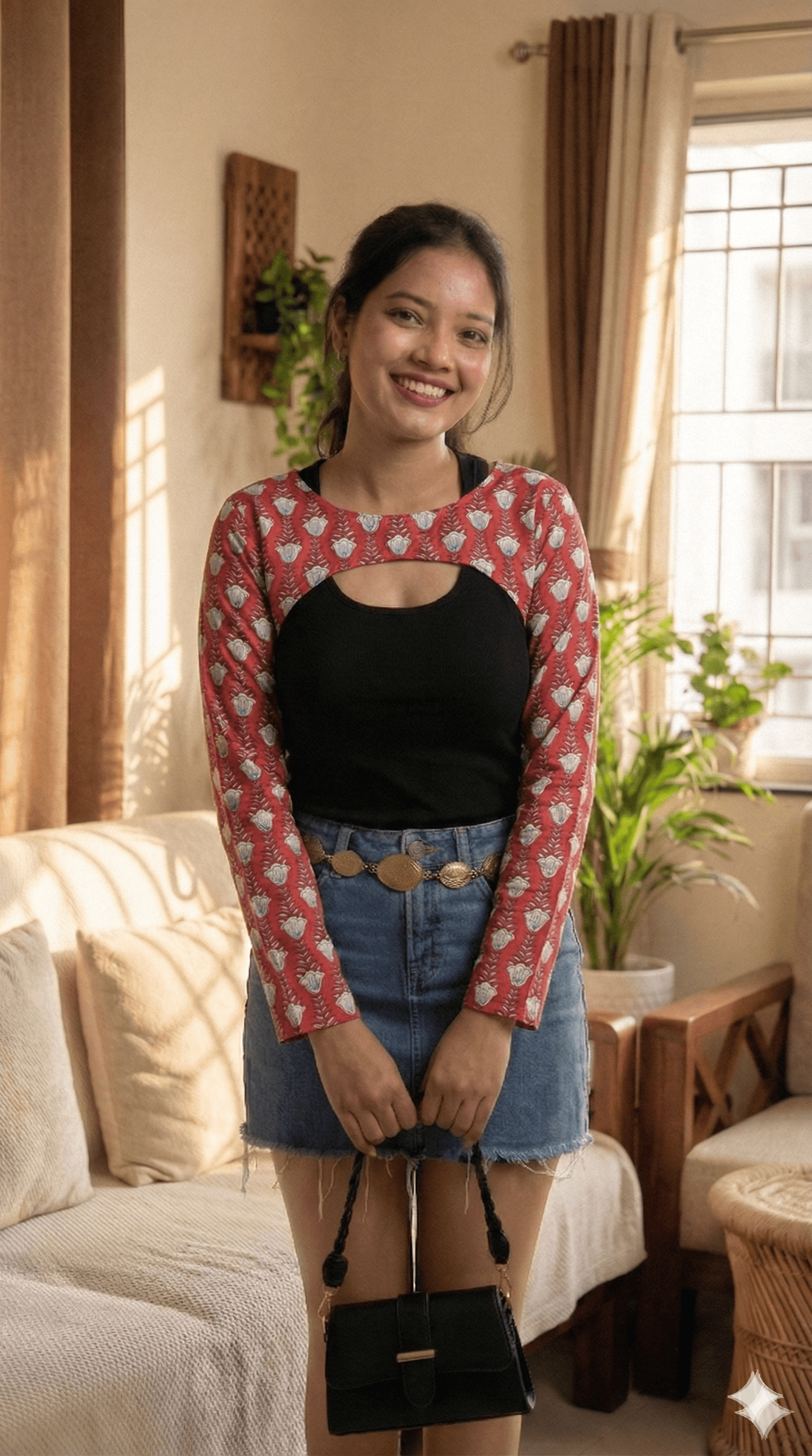 Corset Convertible Handblock Printed Cotton Kurti | House of the Handblock