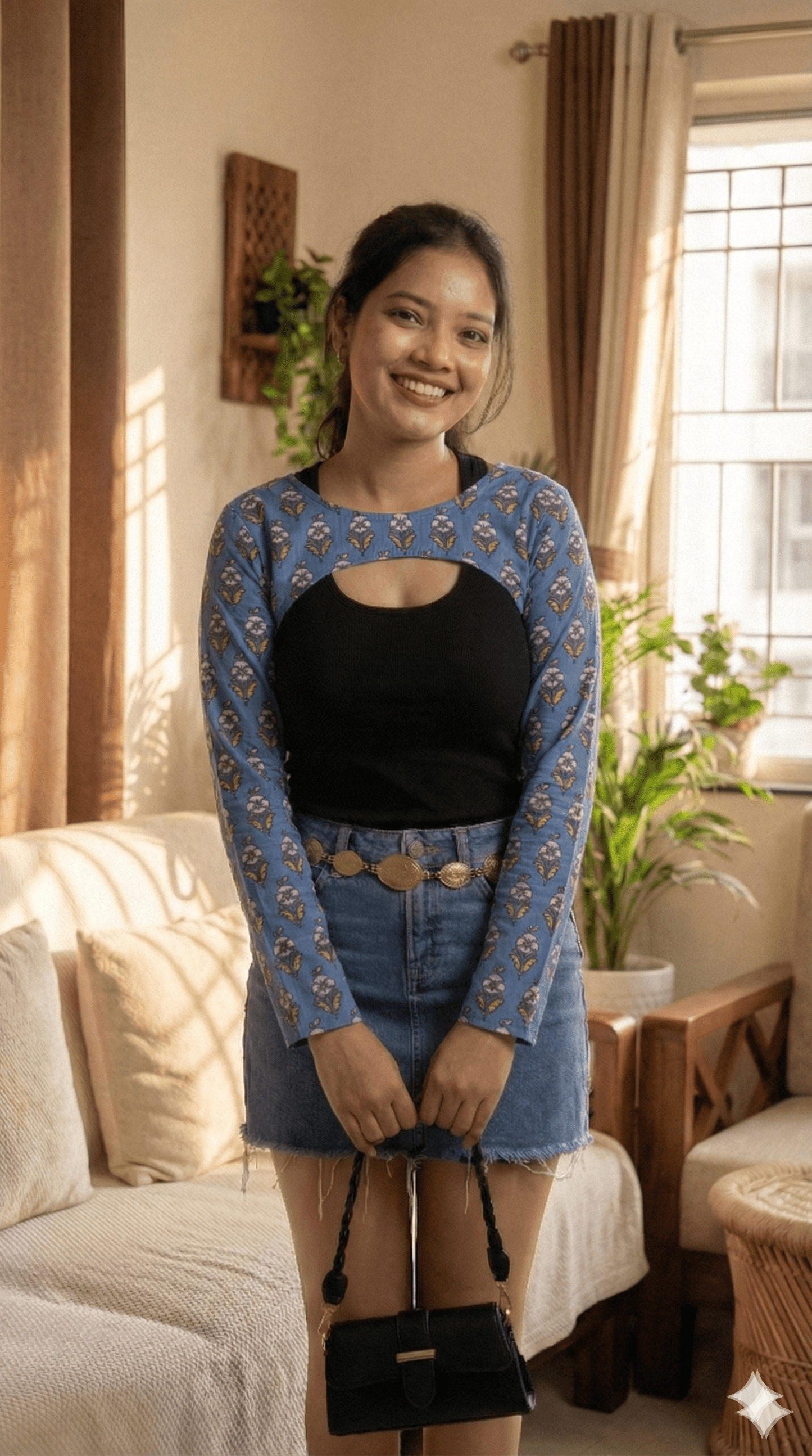 Corset Convertible Handblock Printed Cotton Kurti | House of the Handblock