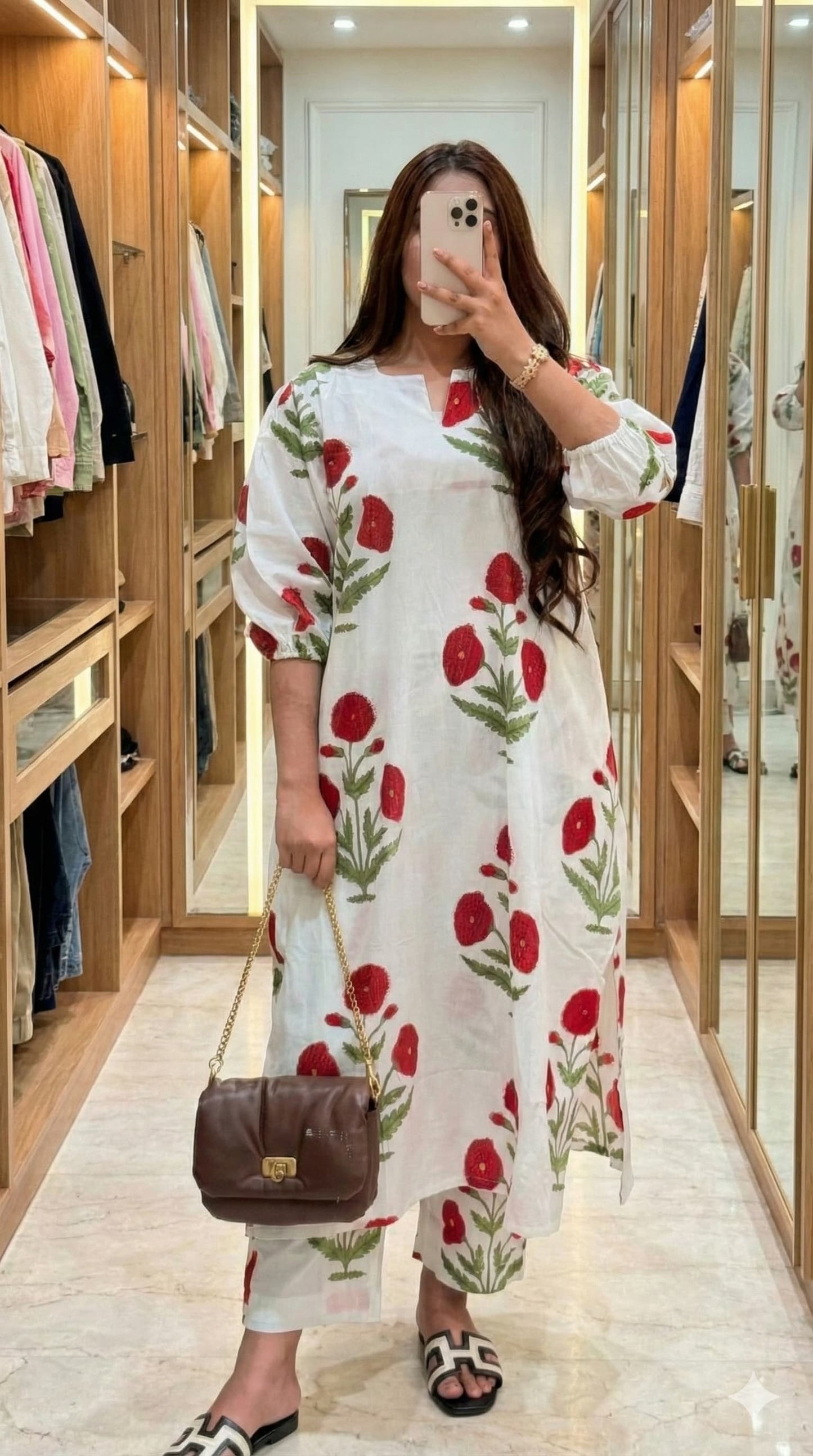 RED FLOWER Handblock Printed Cotton Plazo Set – Earthy Elegance by House of the Handblock