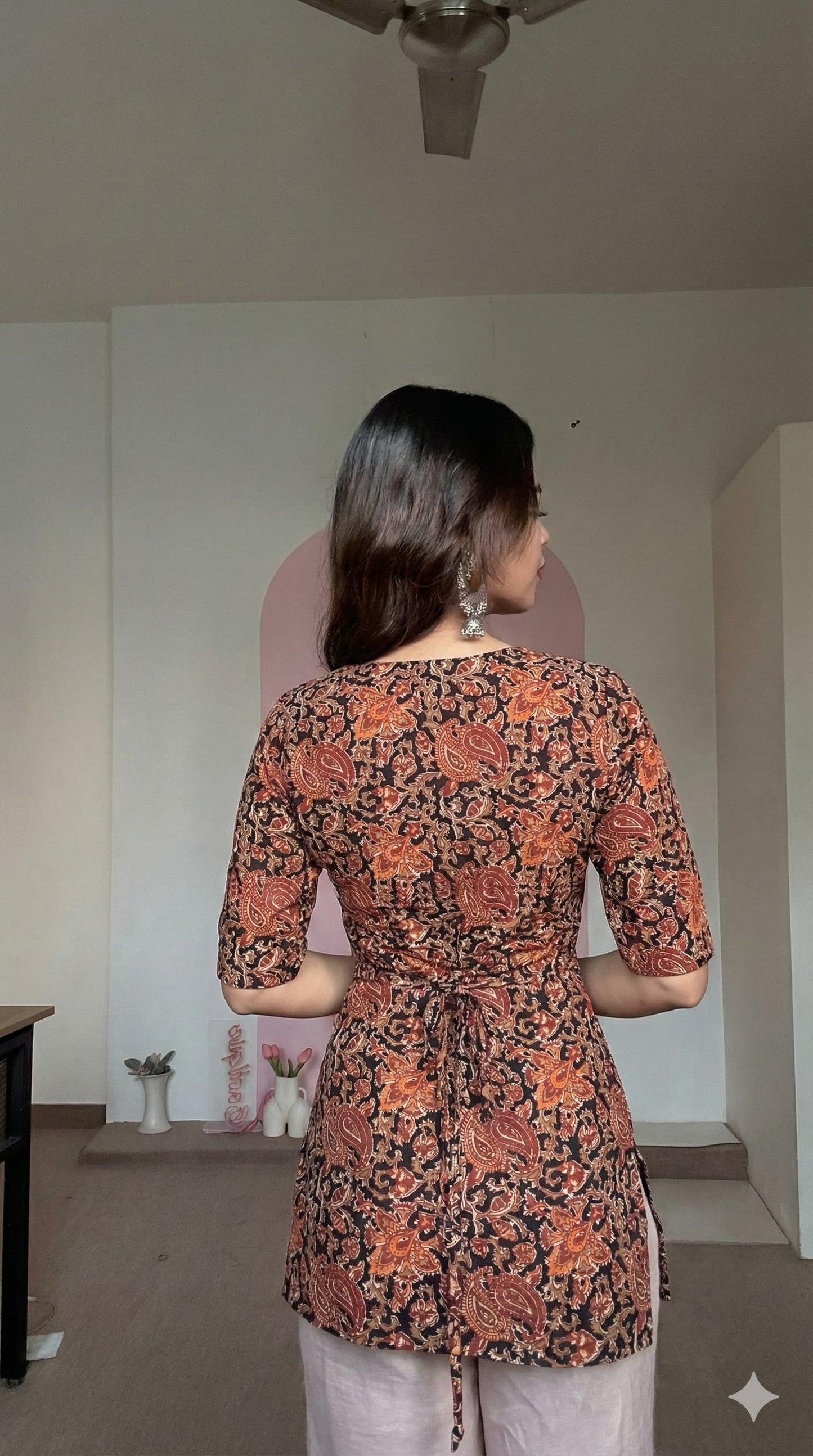 Trending Laila Corset in Pure Handblock Cotton | Adjustable Back Lace & Neck Tie | Sizes XS to 4XL | Handmade by House of the Handblock Jaipur