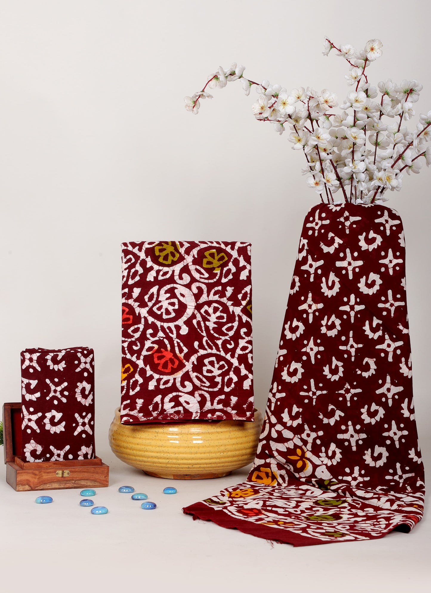 Handblock Printed Unstitched Cotton Suit Set – House of the Handblock