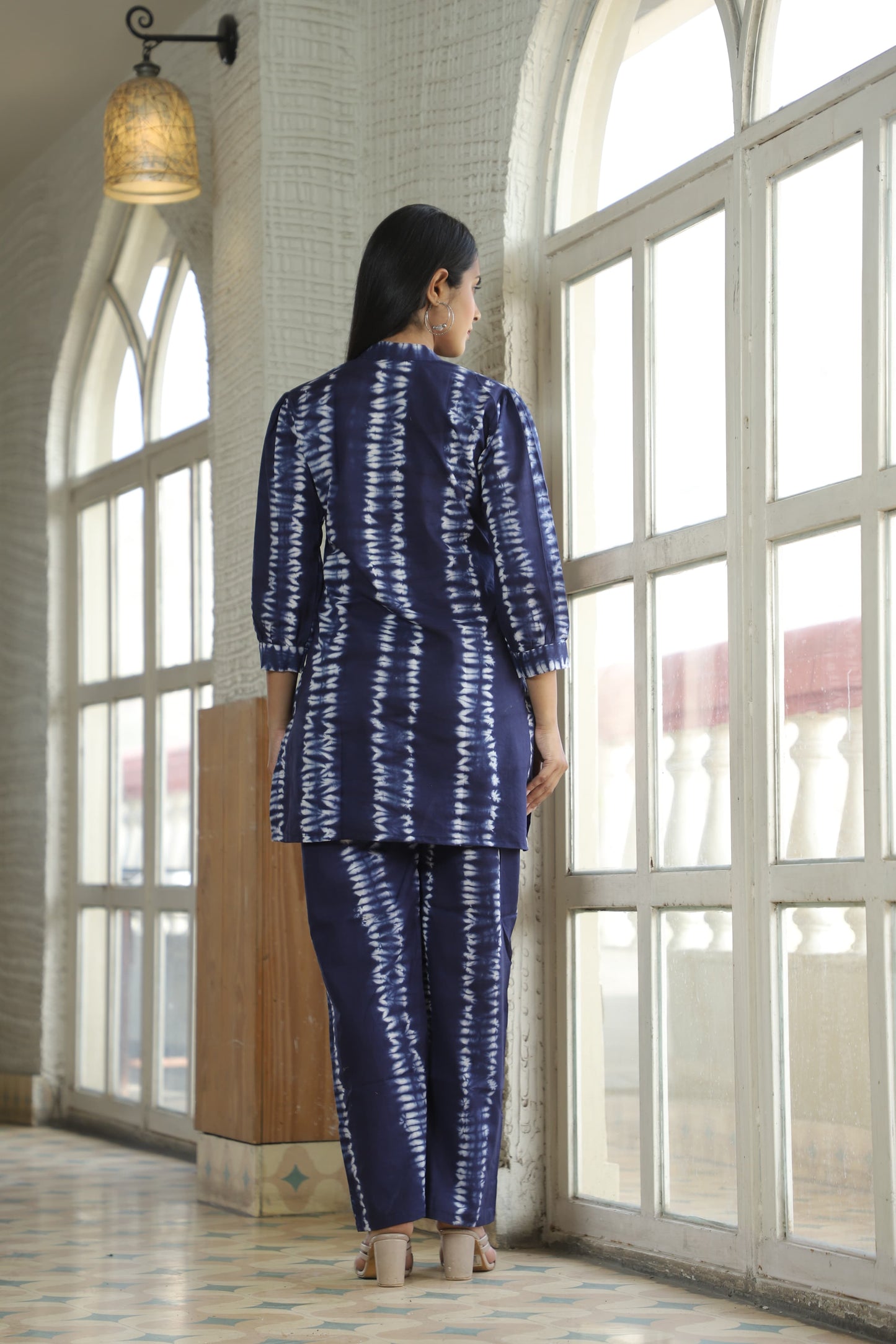 Smart Fit Handblock Printed Co-ord Set – Collar Edition