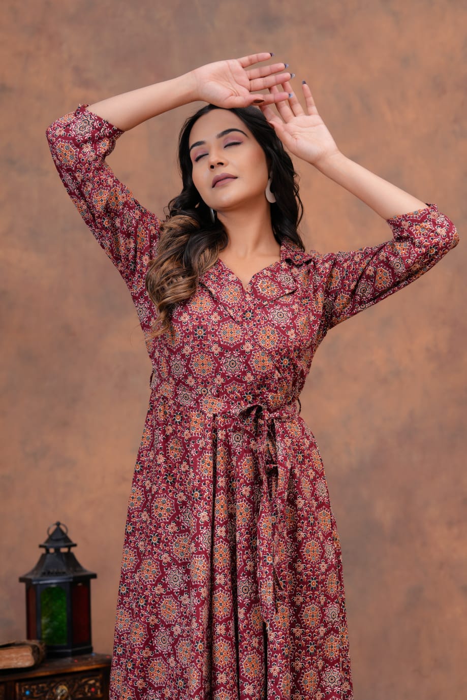 Pure Cotton Jaipuri Umbrella Dress – Printed Onepiece Kurti for Women