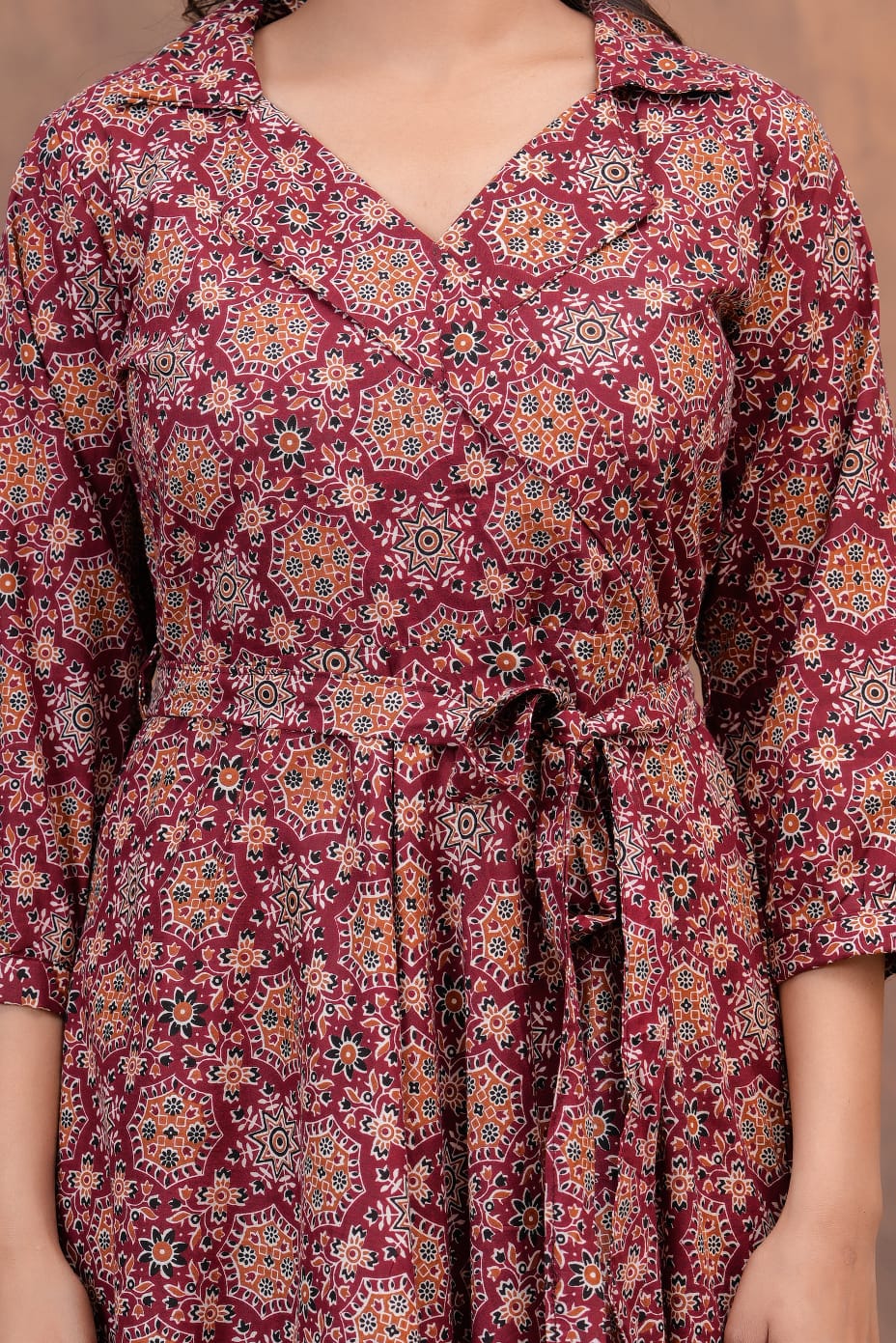 Pure Cotton Jaipuri Umbrella Dress – Printed Onepiece Kurti for Women