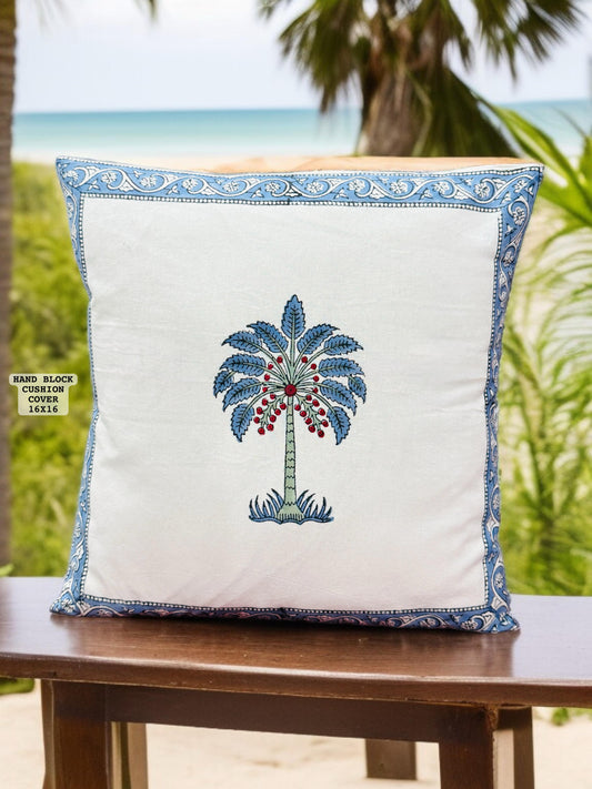 Hand Block Printed 100% Pure Cotton Cushion Covers Set of 5 | House of the Handblock