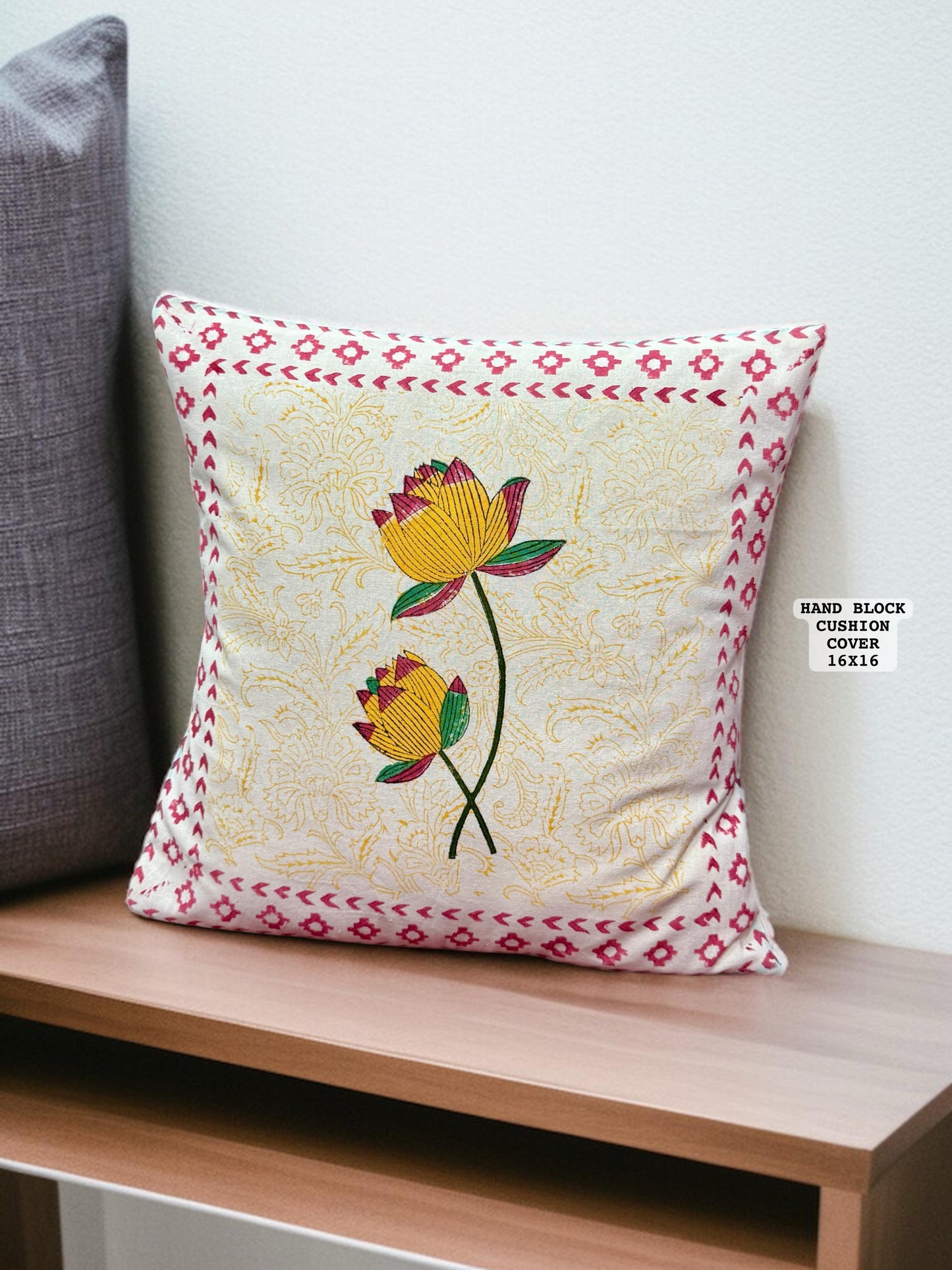 Hand Block Printed 100% Pure Cotton Cushion Covers Set of 5 | House of the Handblock
