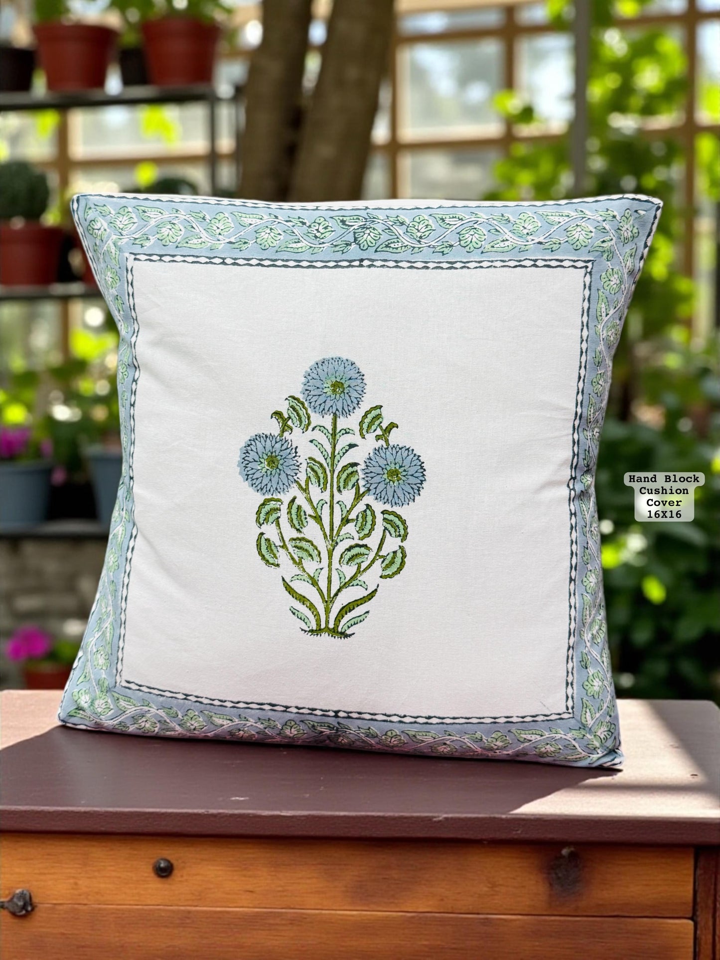 Hand Block Printed 100% Pure Cotton Cushion Covers Set of 5 | House of the Handblock