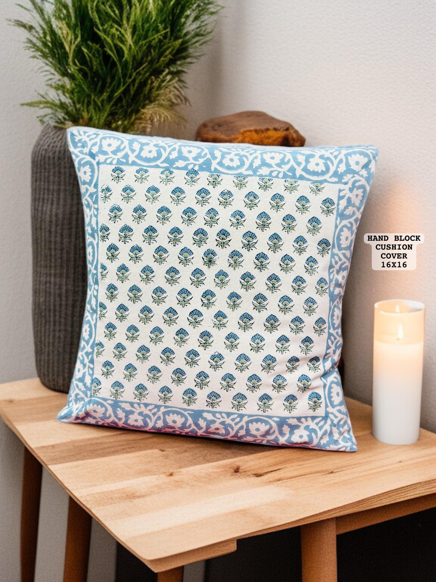 Hand Block Printed 100% Pure Cotton Cushion Covers Set of 5 | House of the Handblock