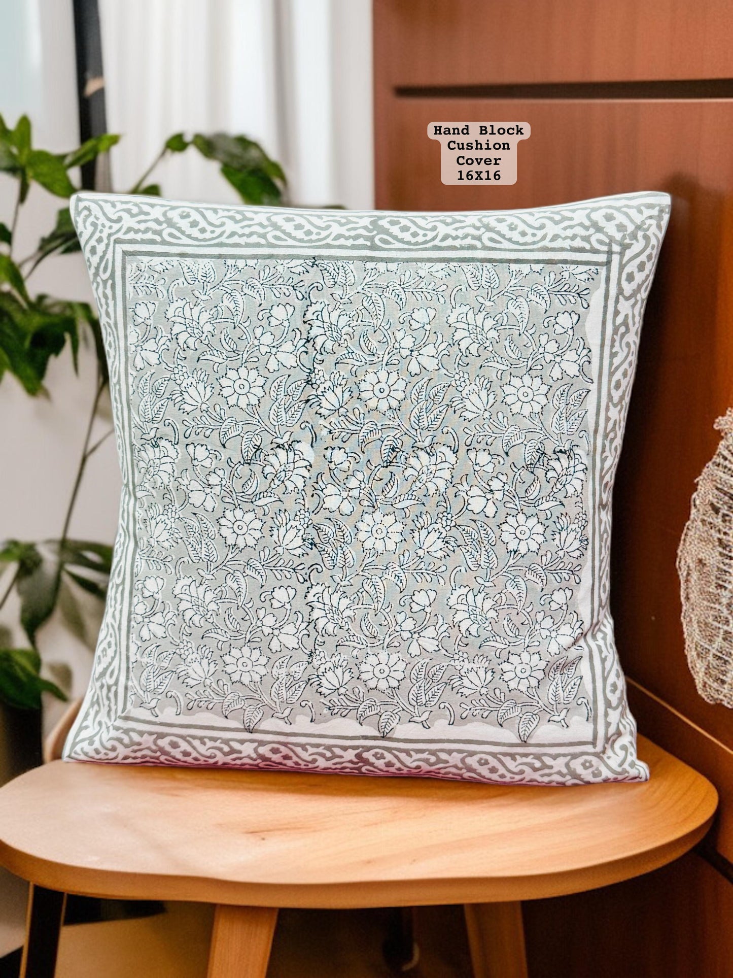 Hand Block Printed 100% Pure Cotton Cushion Covers Set of 5 | House of the Handblock