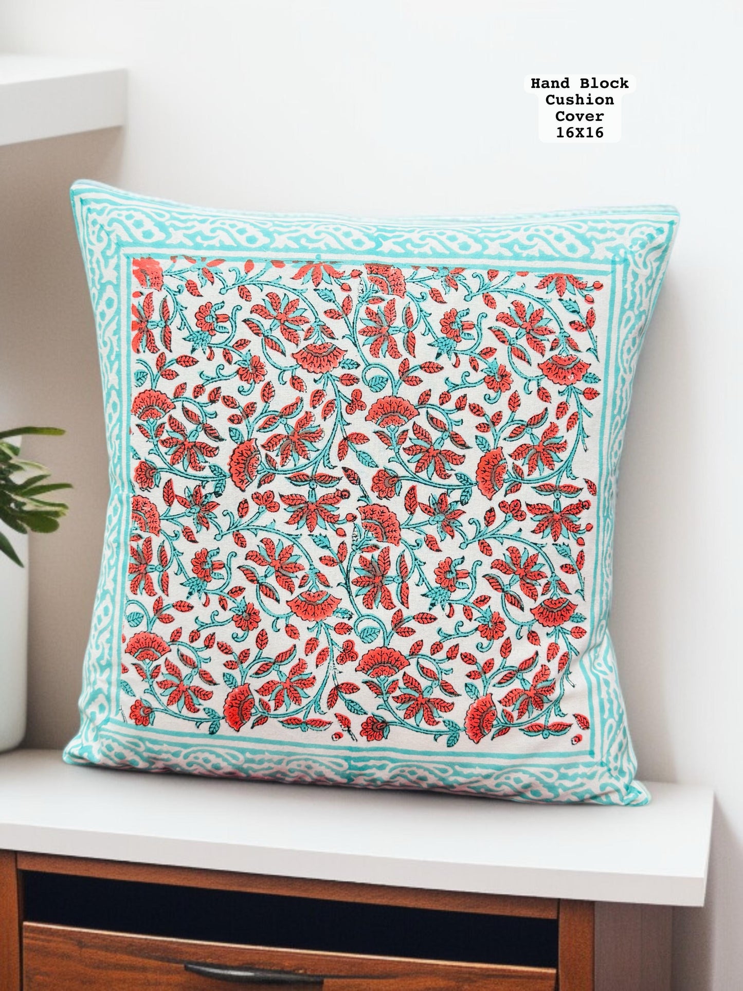 Hand Block Printed 100% Pure Cotton Cushion Covers Set of 5 | House of the Handblock