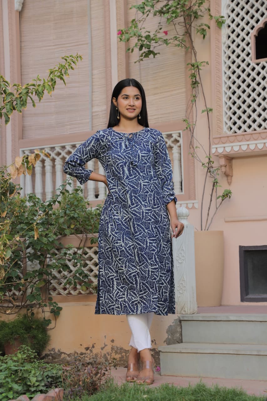 Summer Office Collection of Handblock Cotton Kurtis-House of the Handblock Jaipur