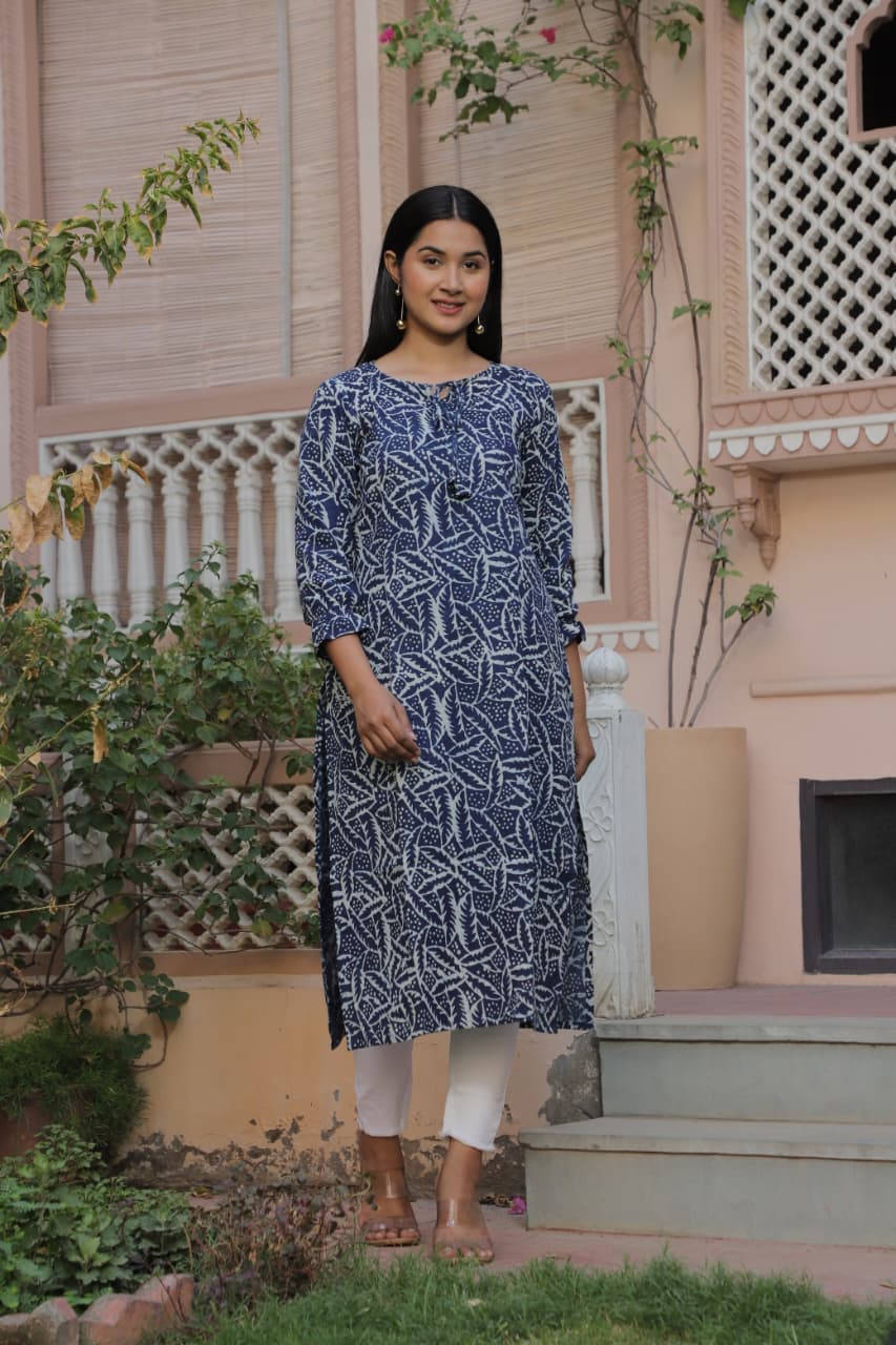 Summer Office Collection of Handblock Cotton Kurtis-House of the Handblock Jaipur