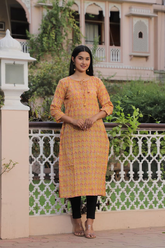 Summer Office Collection of Handblock Cotton Kurtis-House of the Handblock Jaipur