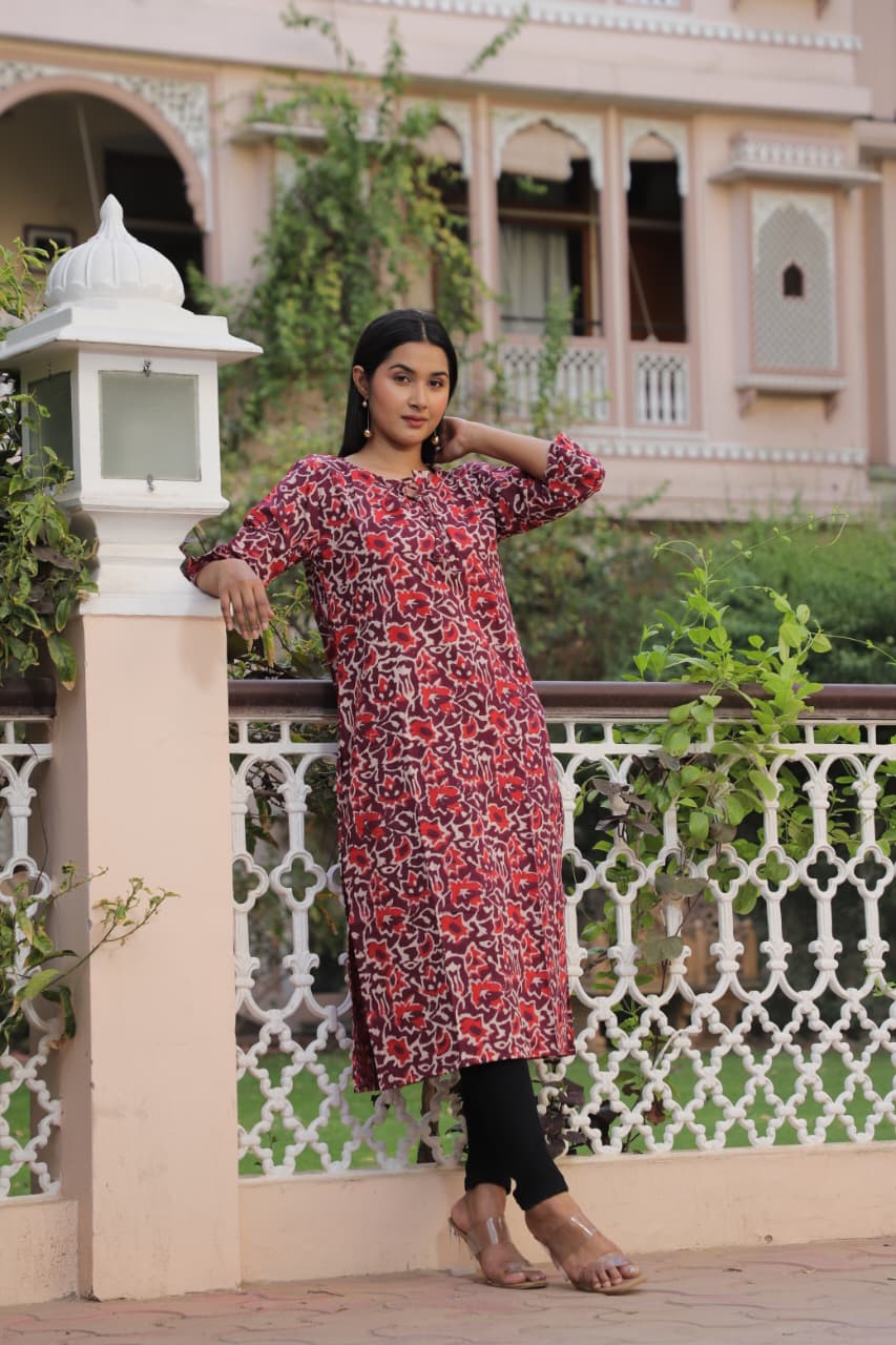 Summer Office Collection of Handblock Cotton Kurtis-House of the Handblock Jaipur