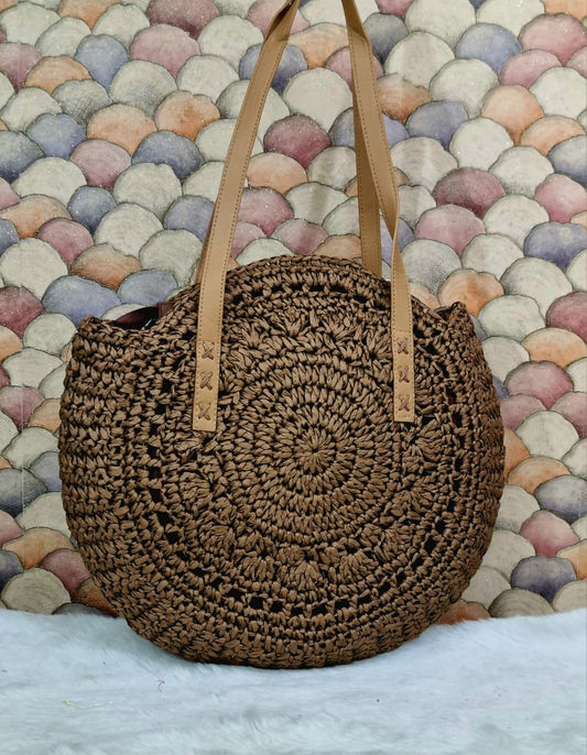 The Round Shape Beach Tote | Lightweight & Foldable Big Size Bag | Durable Fabric – House of the Handblock