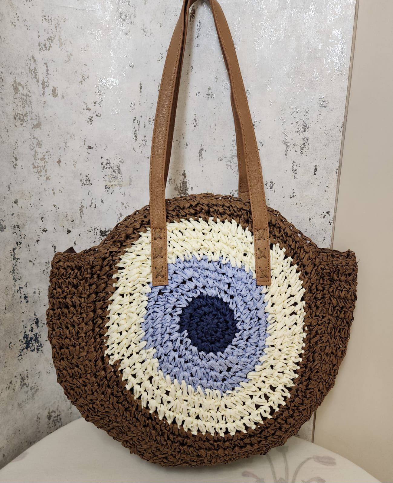 The Round Shape Beach Tote | Lightweight & Foldable Big Size Bag | Durable Fabric – House of the Handblock