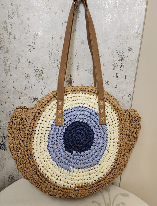 The Round Shape Beach Tote | Lightweight & Foldable Big Size Bag | Durable Fabric – House of the Handblock
