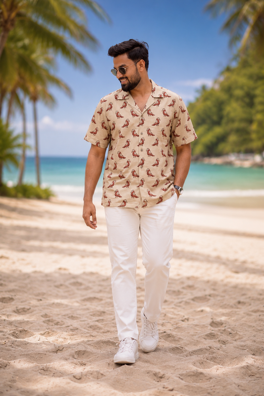 Men’s Pure Cotton Handblock Shirts – Comfortable & Sustainable