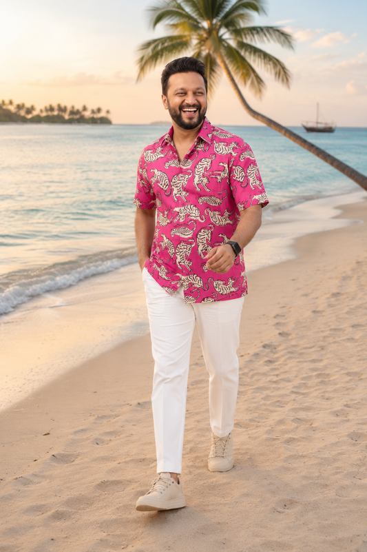 Men’s Pure Cotton Handblock Shirts – Comfortable & Sustainable