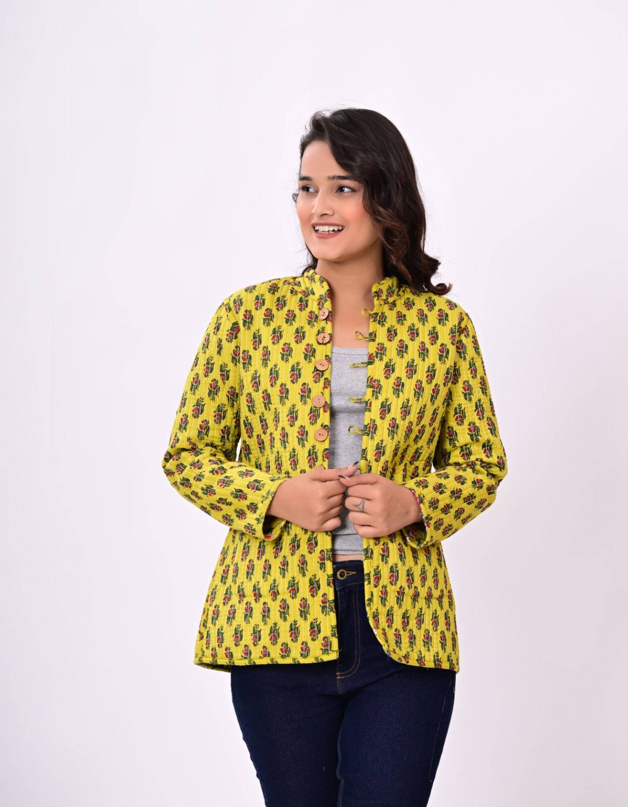 Jaipuri Quilted Reversible Cotton Winter Jacket | Custom Prints | Sizes XXS–7XL | House of the Handblock