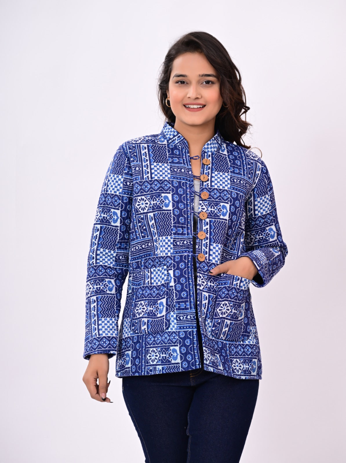 Jaipuri Quilted Reversible Cotton Winter Jacket | Custom Prints | Sizes XXS–7XL | House of the Handblock