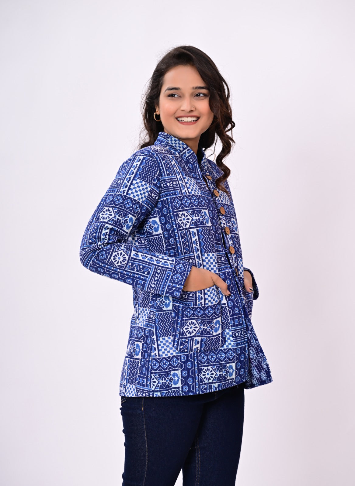 Jaipuri Quilted Reversible Cotton Winter Jacket | Custom Prints | Sizes XXS–7XL | House of the Handblock