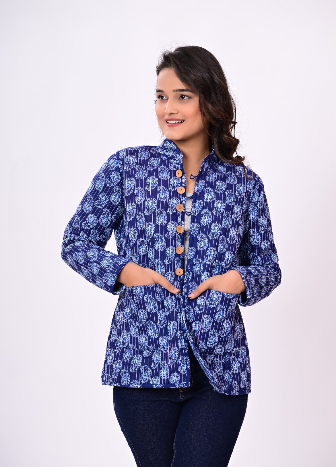 Jaipuri Quilted Reversible Cotton Winter Jacket | Custom Prints | Sizes XXS–7XL | House of the Handblock