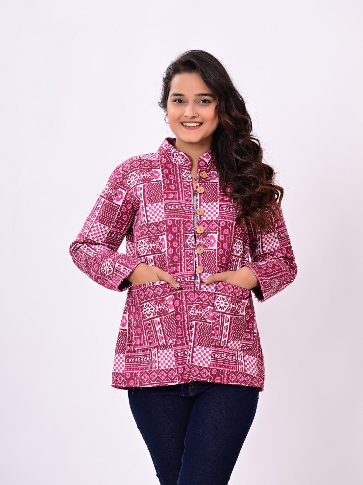 Jaipuri Quilted Reversible Cotton Winter Jacket | Custom Prints | Sizes XXS–7XL | House of the Handblock