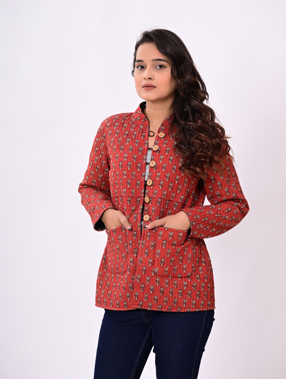 Jaipuri Quilted Reversible Cotton Winter Jacket | Custom Prints | Sizes XXS–7XL | House of the Handblock