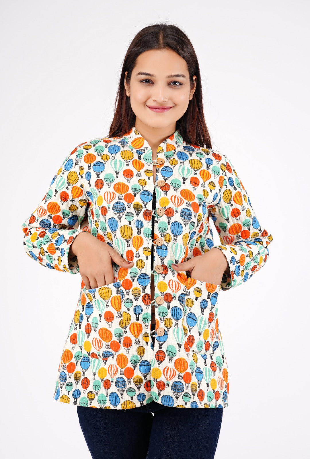 Jaipuri Quilted Reversible Cotton Winter Jacket | Custom Prints | Sizes XXS–7XL | House of the Handblock