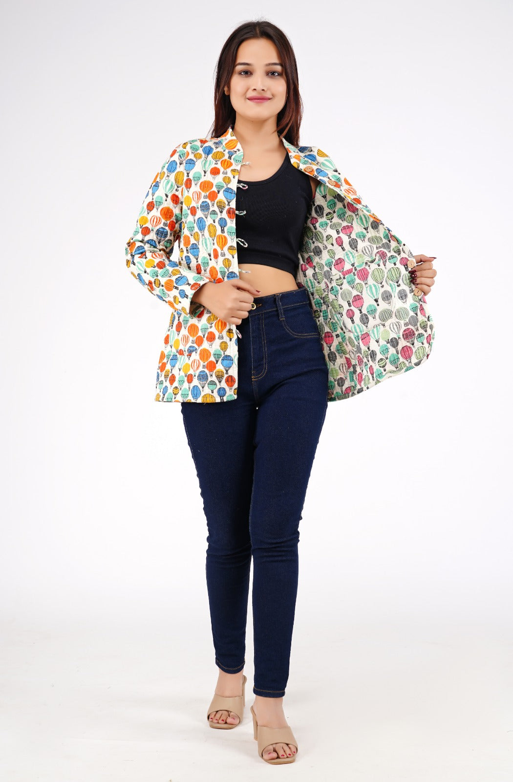 Jaipuri Quilted Reversible Cotton Winter Jacket | Custom Prints | Sizes XXS–7XL | House of the Handblock