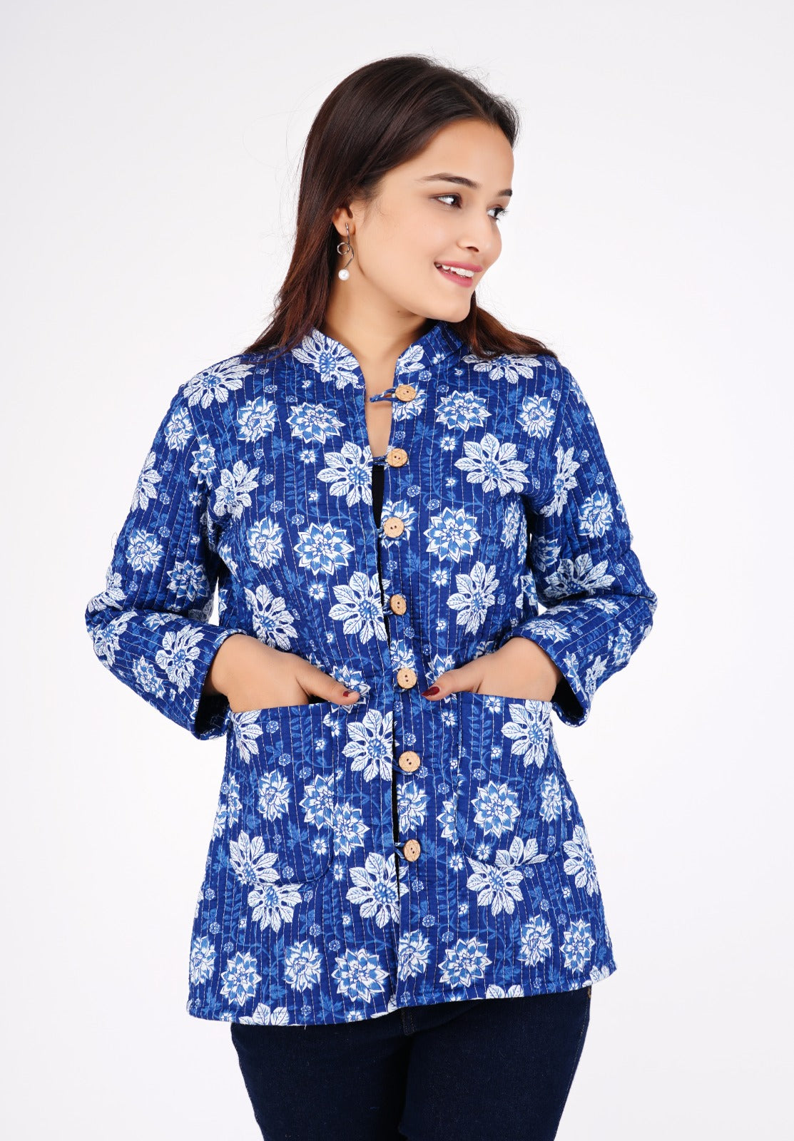 Jaipuri Quilted Reversible Cotton Winter Jacket | Custom Prints | Sizes XXS–7XL | House of the Handblock