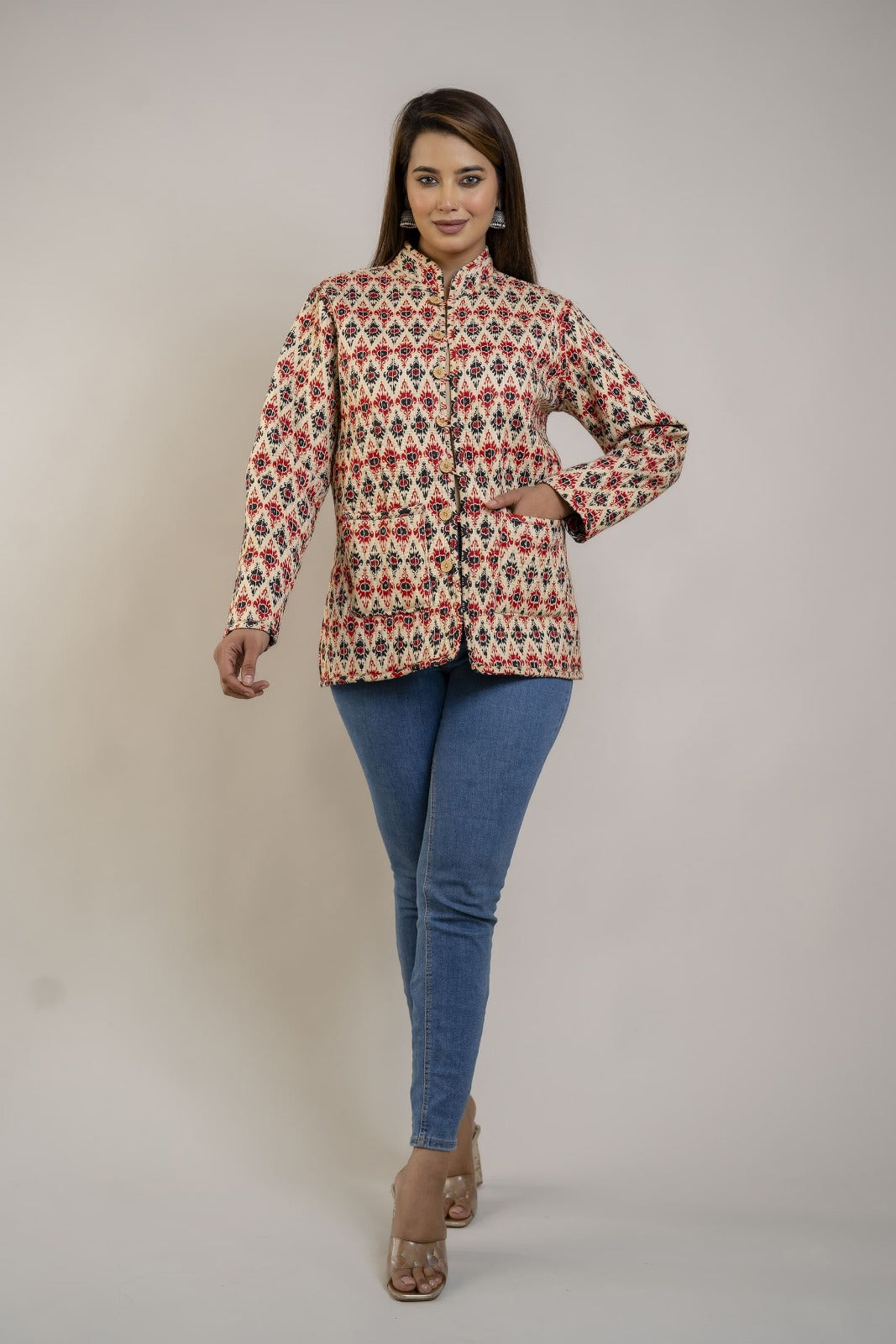 Jaipuri Quilted Reversible Cotton Winter Jacket | Custom Prints | Sizes XXS–7XL | House of the Handblock