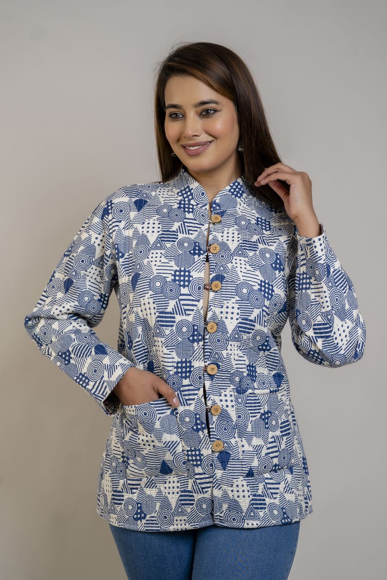 Jaipuri Quilted Reversible Cotton Winter Jacket | Custom Prints | Sizes XXS–7XL | House of the Handblock